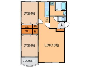 キュリアン橘の物件間取画像